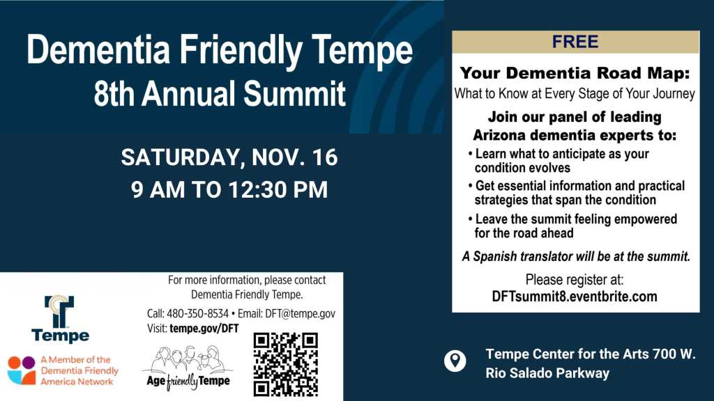 Dementia Friendly Tempe 8th Annual Summit featuring Natali Edmonds founder of Dementia Careblazers