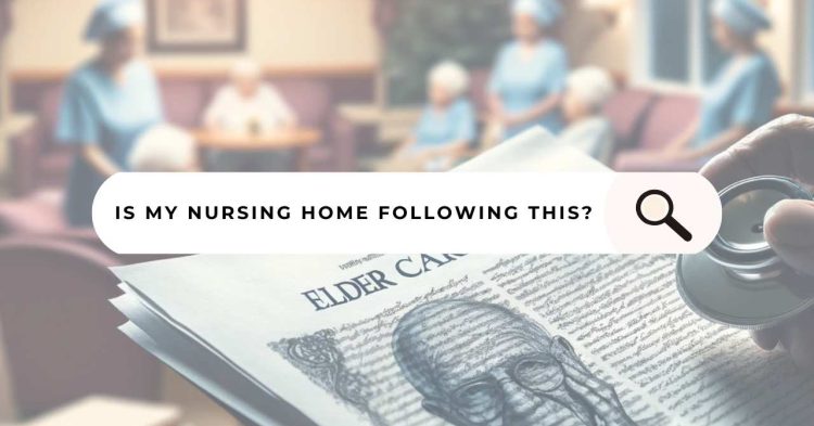 Partially obscured legal document titled 'Elder Care Act' with a faint background of a nursing home, symbolizing the intersection of nursing home law and elder care.